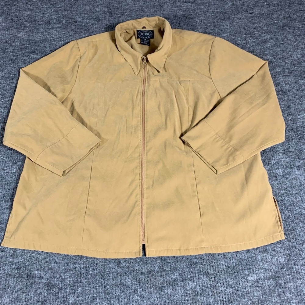 VTG Selene Sport Jacket Womens‎ 28 3XL Beige Lightweight Coat Full Zip Pockets